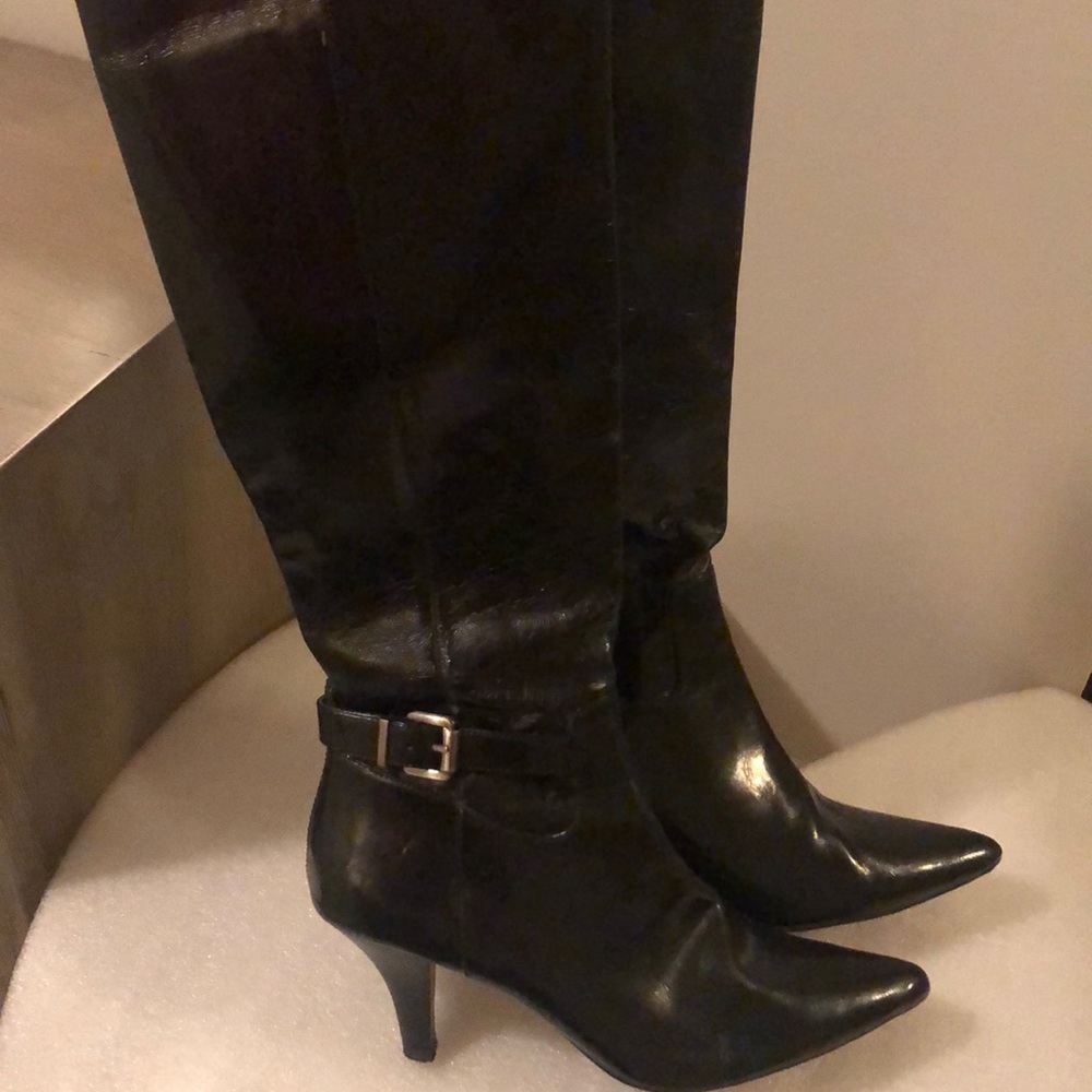 Aigner black heeled boots size 7.5m